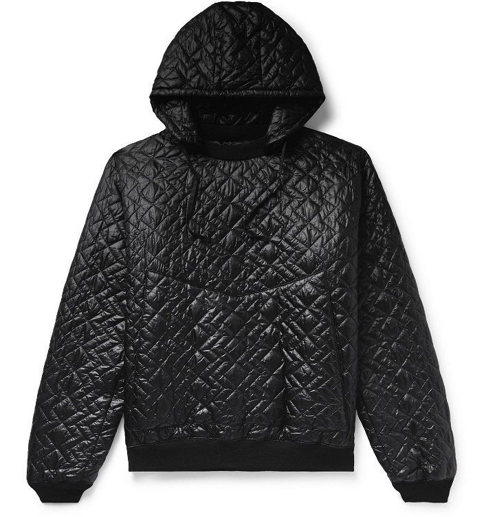 Photo: Monitaly - Quilted Ripstop Hoodie - Black