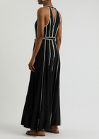 Diane Von Furstenberg Jasper Wide-leg Jumpsuit Black And White