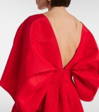 Carolina Herrera Fan gathered silk minidress
