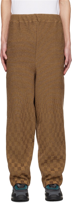Photo: Isa Boulder SSENSE Exclusive Beige Delusion Check Trousers
