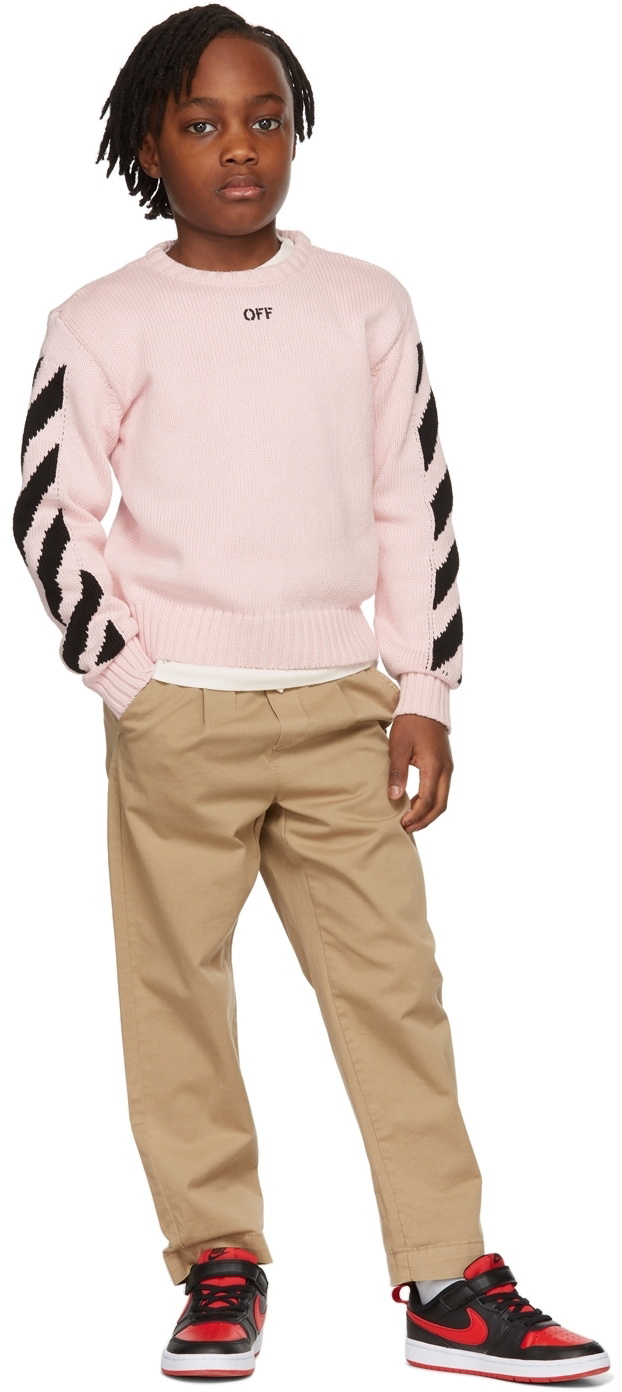 Off-White Kids Pink Stamp Sweater