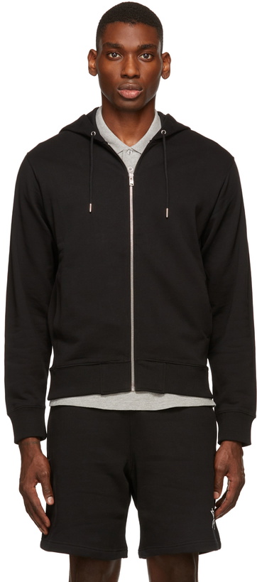 Photo: Kenzo Black Classic Tiger Full-Zip Hoodie