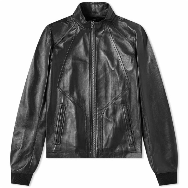 Photo: Rick Owens Men's Intarsia Leather Jacket in Black