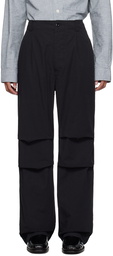 MHL by Margaret Howell Black Parachute Trousers