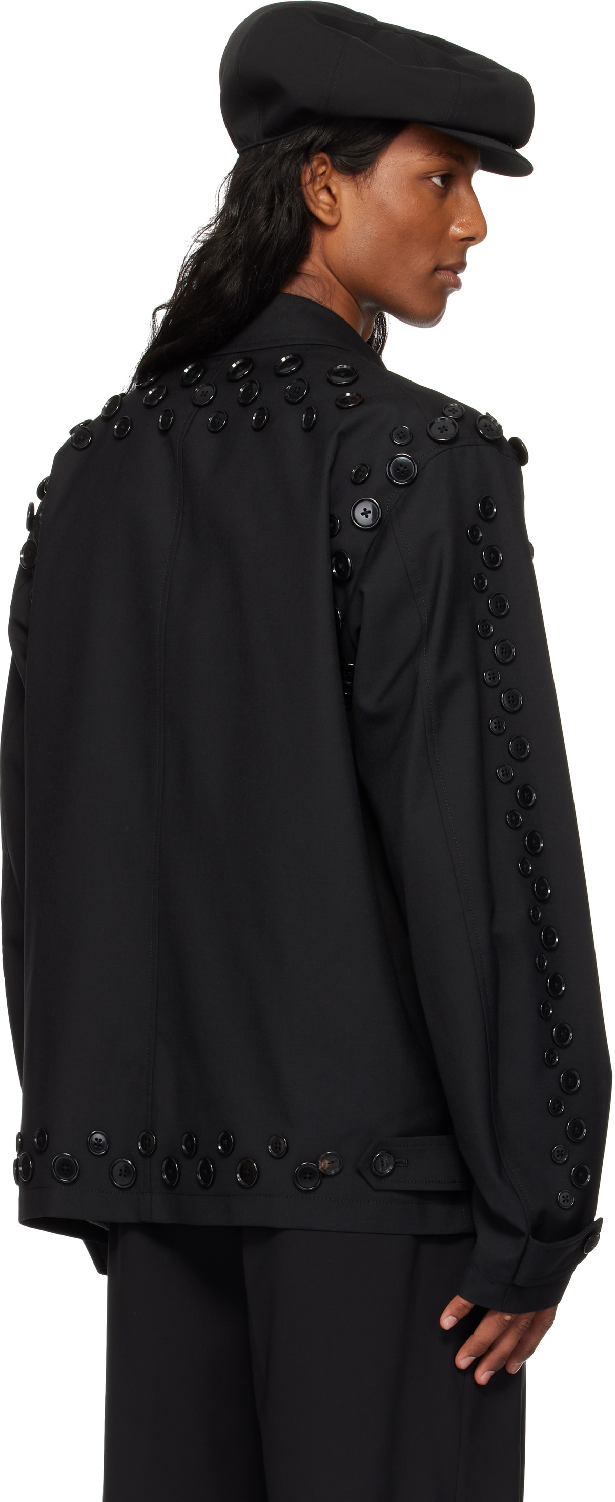TAKAHIROMIYASHITA TheSoloist. Black Zip Up Brit Jacket