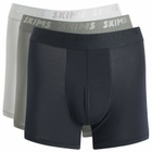 SKIMS Men's Cotton Boxer Brief 3" - 3-Pack in Gunmetal Multi