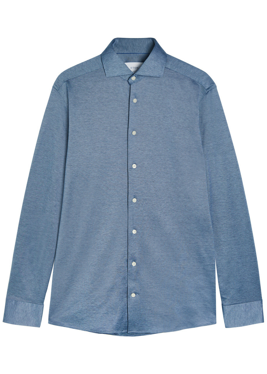 Eton Cotton Shirt Dark Blue