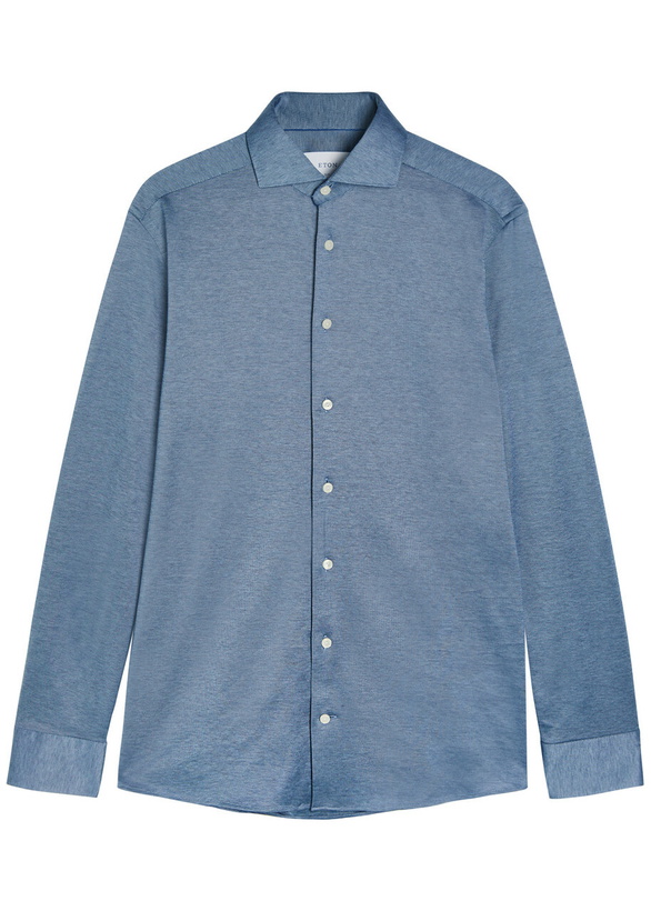 Photo: Eton Cotton Shirt Dark Blue