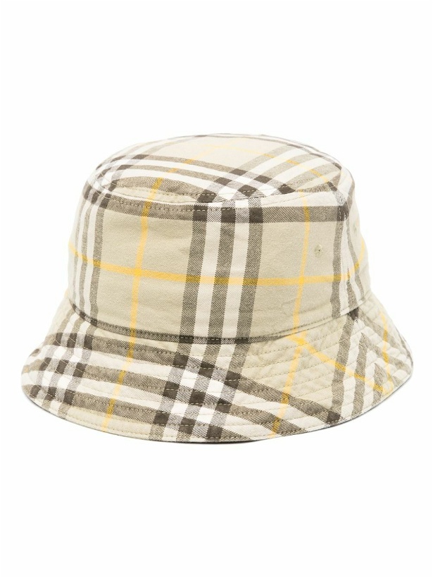 Photo: BURBERRY - Hat With Check Motif