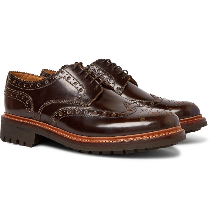 Photo: Grenson - Archie Leather Wingtip Brogues - Brown