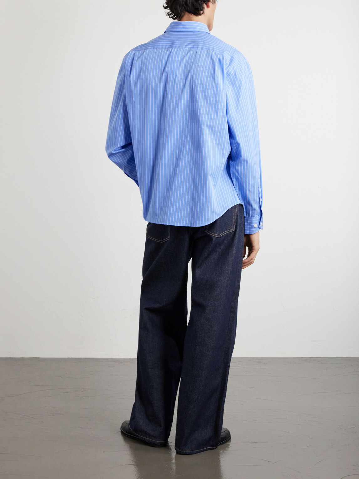 Rag & Bone - Striped Cotton-Poplin Shirt - Blue