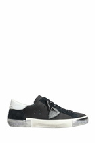 Philippe Model Prsx Low Sneakers In Black Leather