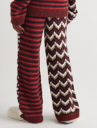 Marni - Straight-Leg Patchwork Intarsia-Knit Sweatpants - Red