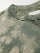 NICHOLAS DALEY - Tie-Dyed Loopback Cotton-Jersey Sweatshirt - Green