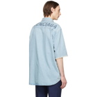 Balenciaga Blue Denim Logo Shirt
