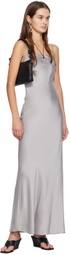 ST. AGNI Gray Low Back Maxi Dress