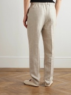Etro - Tapered Linen and Wool-Blend Trousers - Neutrals