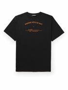 Raf Simons - Printed Cotton-Jersey T-Shirt - Black