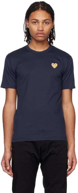 Photo: COMME des GARÇONS PLAY Navy Heart T-Shirt