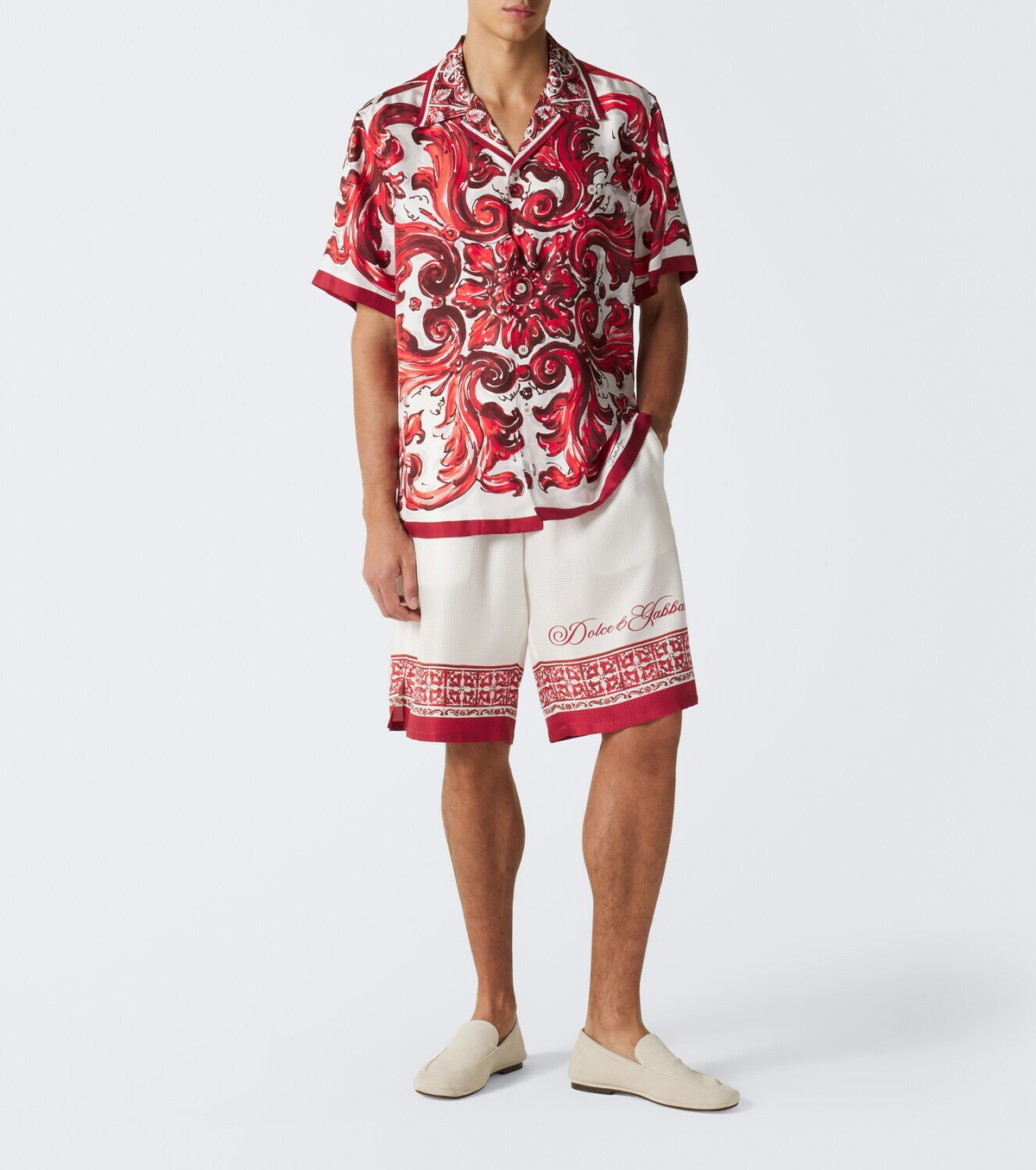 Dolce&Gabbana Majolica silk twill shirt