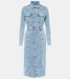 7 For All Mankind Luxe denim midi dress