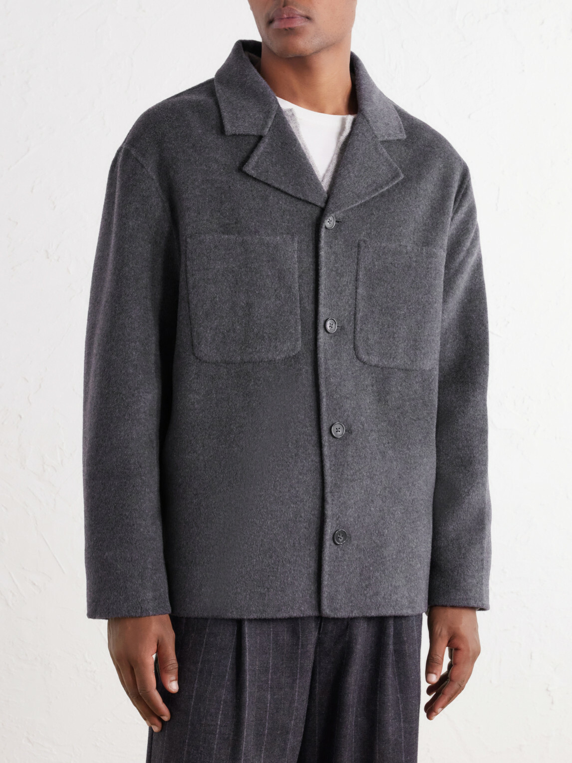 Officine Générale - Hayri Brushed-Wool Overshirt - Gray