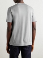 Brioni - Cotton and Silk-Blend T-Shirt - Gray