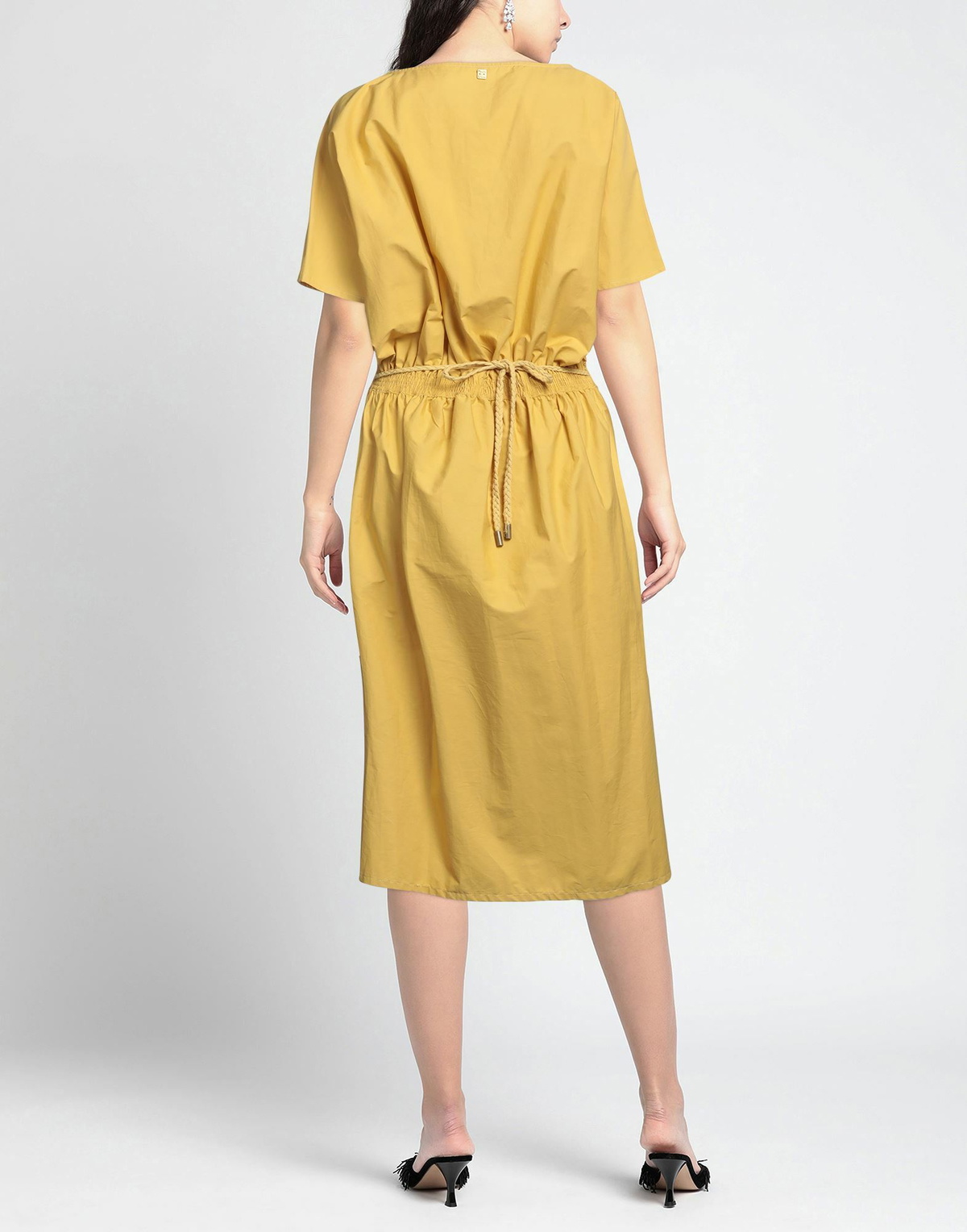 Manila Grace Womens Midi dress in Yellow