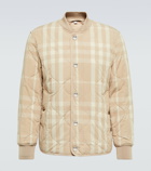 Burberry - Checked quilted bomber jacket