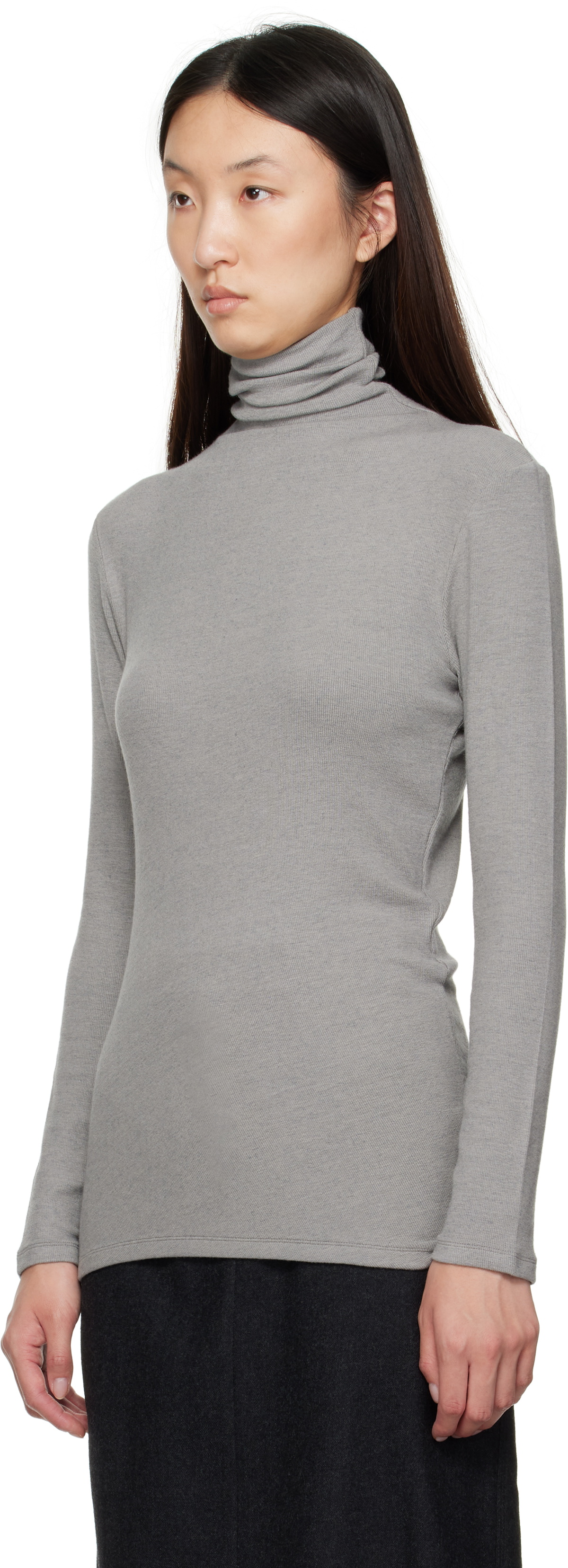 LE17SEPTEMBRE Gray Asymmetrical Turtleneck