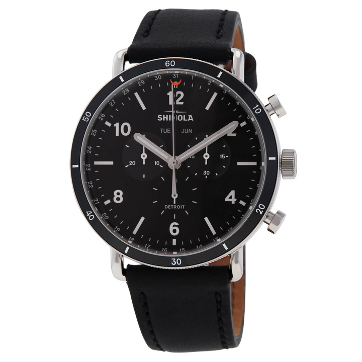 Photo: Shinola Canfield Chronograph Quartz Black Dial Mens Watch S0120089889