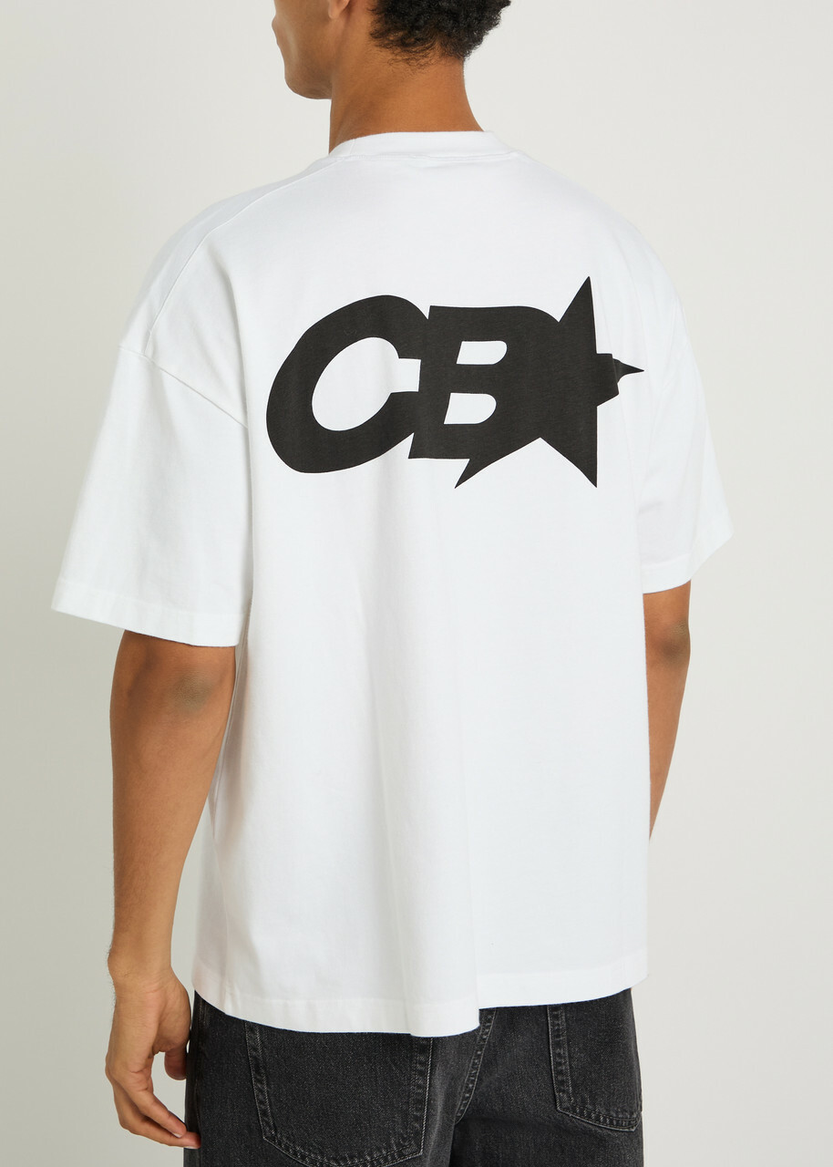 Cole Buxton Star Racing Logo-print Cotton T-shirt White