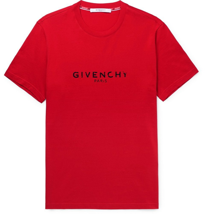 Photo: Givenchy - Logo-Print Cotton-Jersey T-Shirt - Men - Red