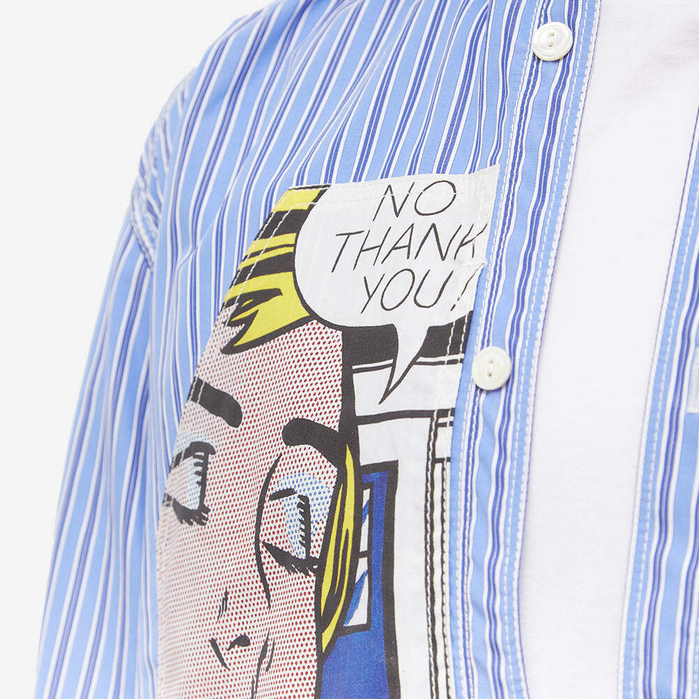 Junya Watanabe MAN x Roy Lichtenstein Mix Cotton Shirt in Blue