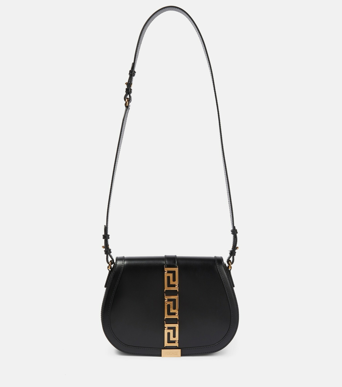 Versace - Greca Goddess Large leather shoulder bag