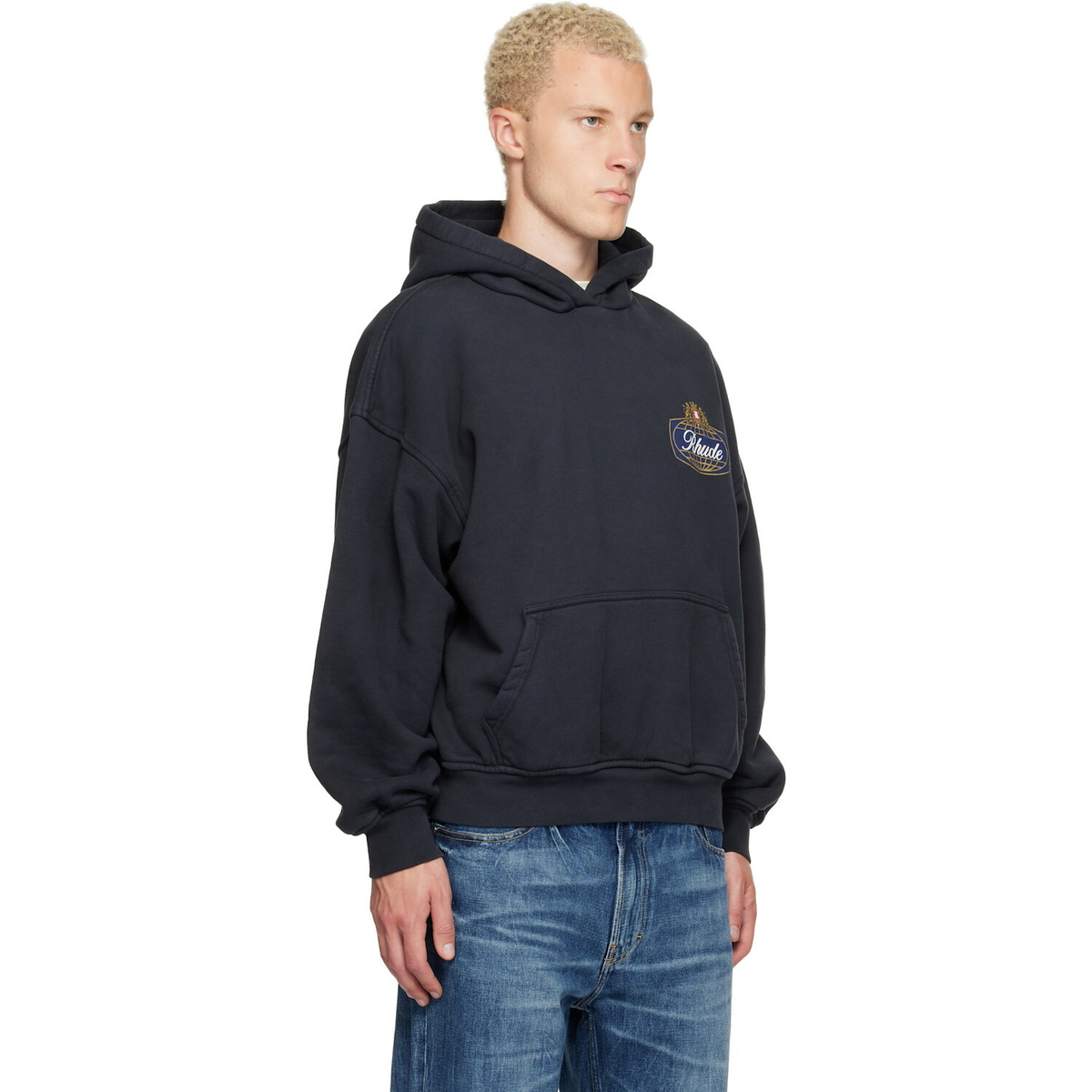 Rhude Black Safari Crest Hoodie