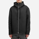 Jil Sander Men's Zip Through Hooded Jacket in Black