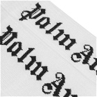Palm Angels Men's Classic Logo Socks in White