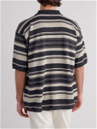 nanamica - Oversized Striped COOLMAX Polo Shirt - Black