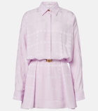 Versace Medusa silk crêpe satin shirt dress