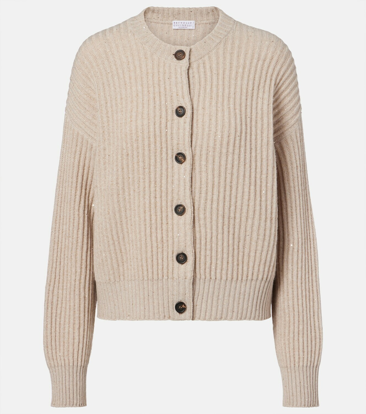 Brunello Cucinelli Ribbed-knit cashmere and wool-blend cardigan