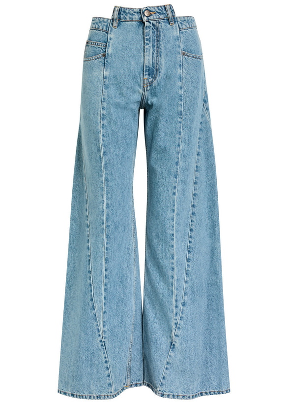 Photo: Maison Margiela Asymmetric Wide-leg Jeans Denim
