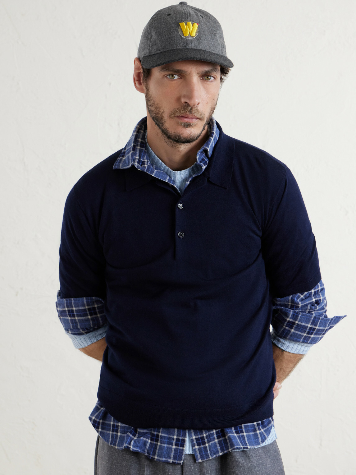 WTAPS - Logo-Embroidered Wool-Blend Flannel Baseball Cap