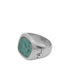 Hatton Lab x Playboy Memberhip Ring in Silver/Green Jade