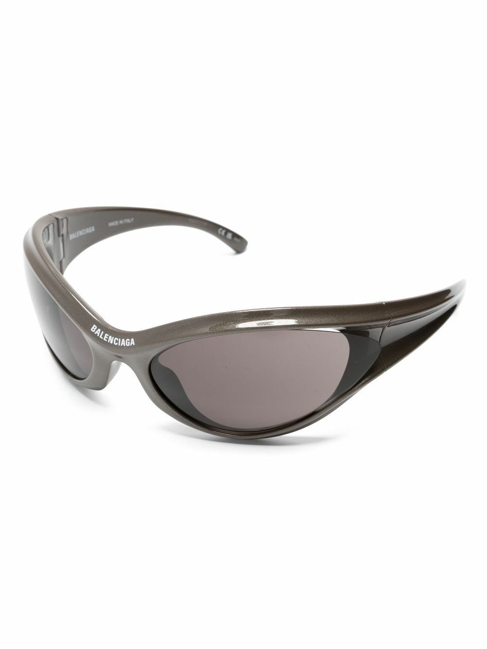 Balenciaga Eyewear Black Dynamo Wrap Cat-Eye Sunglasses