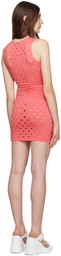 Maisie Wilen Pink Perforated Minidress