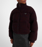 Prada Cropped wool and cashmere down jacket