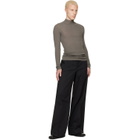 Rick Owens Gray Tower Ribbed Lupetto Sweater