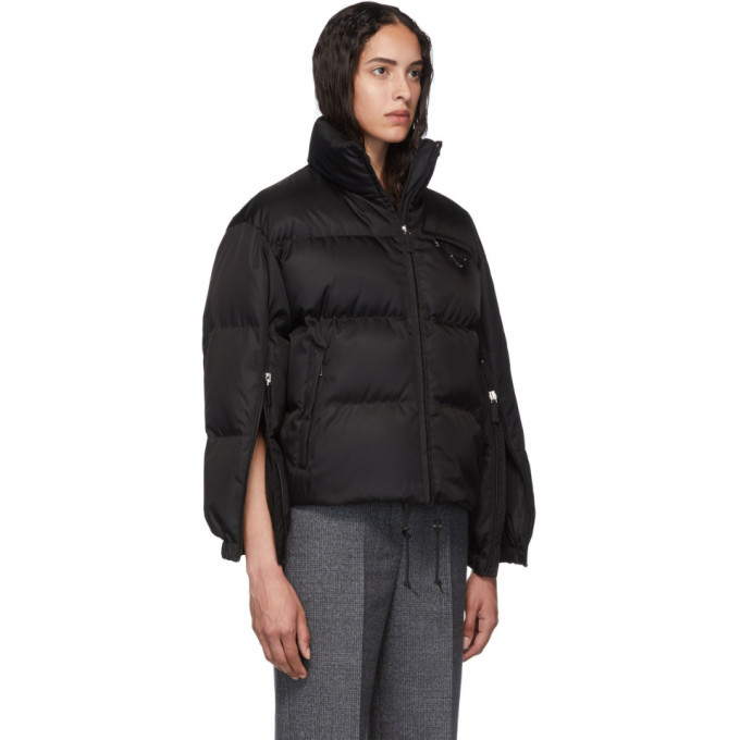 Prada Black Cropped Down Jacket Prada