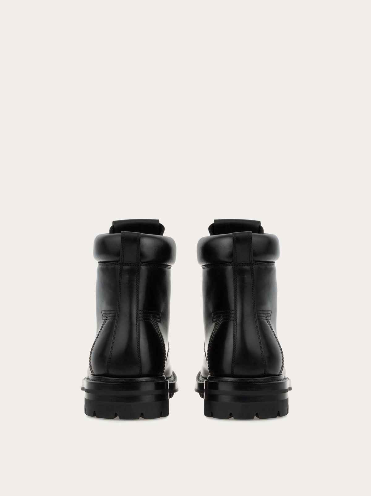 Ferragamo Mens Tramezza lace-up boot in Black